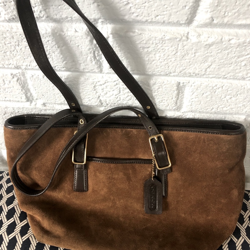 Suede Coach Purse